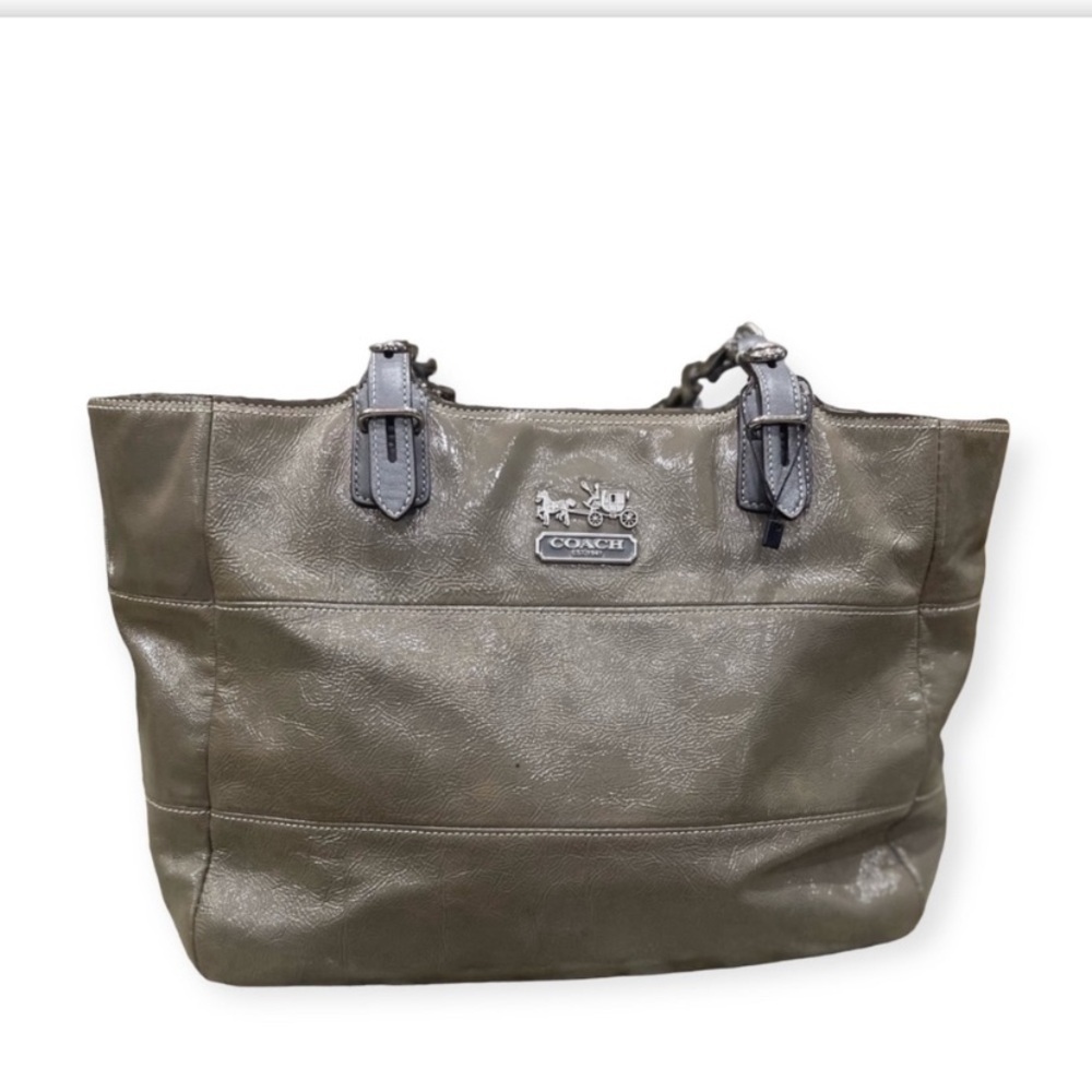 COACH Carriage Patent Leather Tribeca Horse Bag-